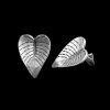 Leaf stud earrings, 2,4x1,7 cm