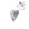 Leaf stud earrings, 2,4x1,7 cm