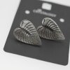 Leaf stud earrings, 2,4x1,7 cm