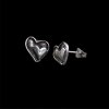 Heart stud earrings, 1,0x1,0 cm