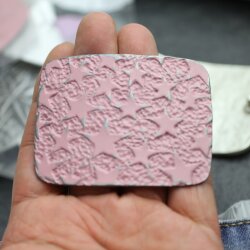 Himmel voller Sterne Gürtelschnalle, Pink Gürtelschnalle, 7,5x5,5 cm