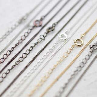 Curb Chain Necklace 1,4x0,4 mm 1 pcs.