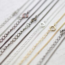 Curb Chain Necklace 1,4x0,4 mm 1 pcs.