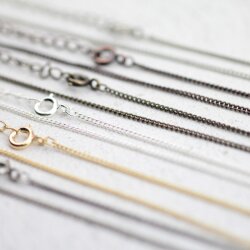 Curb Chain Necklace 1,4x0,4 mm 1 pcs.