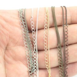 Curb Chain Necklace 1,4x0,4 mm 1 pcs.