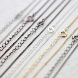 Curb Chain Necklace 1,4x0,4 mm 1 pcs. 