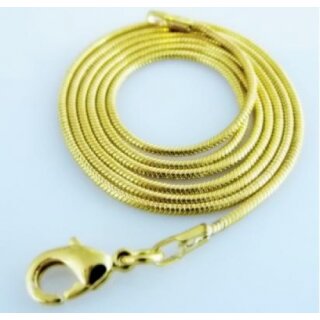 1 snake chain 45 cm, brass gold