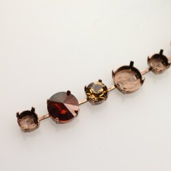 50 cm Kesselkette für Armband für 8 und 12 mm Chatons und Rivoli Kristalle