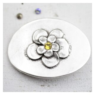 Belt Buckle Setting Bloom on Oval for Swarovski Stones