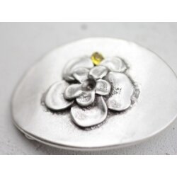 Belt Buckle Setting Bloom on Oval for Swarovski Stones