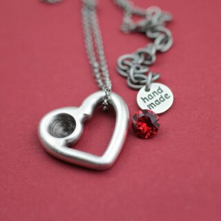 Heart necklace setting suitable for 1088, ss39 (8 mm)