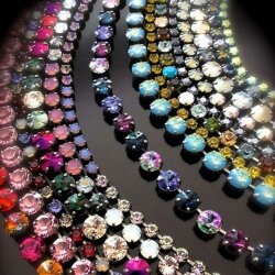 1 m empty necklace cupchain for 10 mm Rivoli Crystals