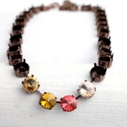 1 m empty necklace cupchain for 10 mm Rivoli Crystals