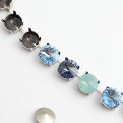 1 m empty necklace cupchain for 10 mm Rivoli Crystals