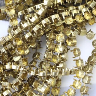 1 m Roh Messing Kesselkette fr 8 mm Chatons, Rivoli Swarovski Kristalle
