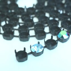 Kesselkette für 8 mm Chatons, Rivoli Kristalle per Meter