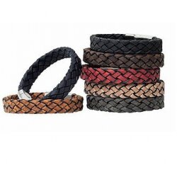 1 m Braided Leather 10x5 mm