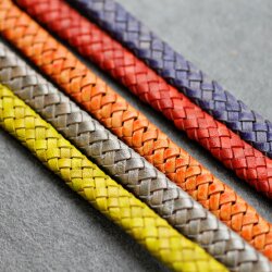 1 m Braided Leather 10x5 mm