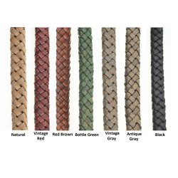 1 m Braided Leather 10x5 mm