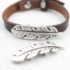 5 Feather Sliderbeads for 10x2 mm flat braided leather