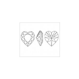 5,5x5 mm Heart Herz Swarovski Kristall