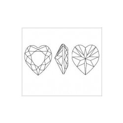 5,5x5 mm Heart Herz Swarovski Kristall