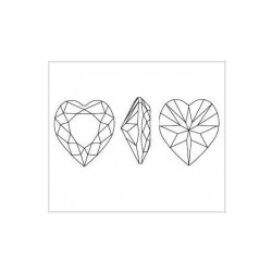 5,5x5 mm Heart Herz Swarovski Kristall 