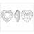5,5x5 mm Heart Swarovski Crystal