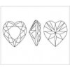 5,5x5 mm Heart Herz Swarovski Kristall