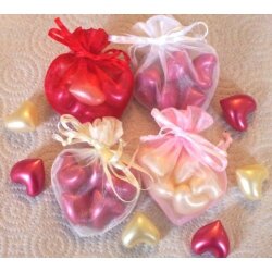 10pcs Heart shaped organza pouches, 8*10 cm Organza Bags, Wedding Favor Bags,Sheer bags,Party Gift Bags, Jewelry Pouch, Drawstring Bags,Candy Bag