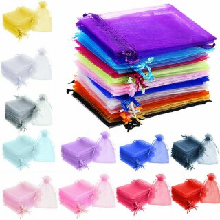 10 Organza pouches uni 10x15 cm