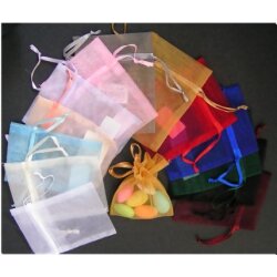 10 Organza pouches uni 10x15 cm