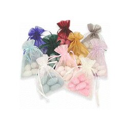 10 Organza pouches uni 12x17 cm