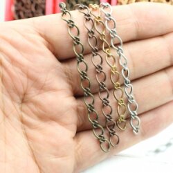 1 Meter Figaro Chain 9x6mm + 5x4mm