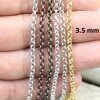 3,5 mm Round Rolo Chain for jewelry making, Gold Chain, Silver Chain, Brass Chain, Antique Coper, Antique Silver Chain, 100 cm