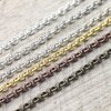 3,5 mm Round Rolo Chain for jewelry making, Gold Chain, Silver Chain, Brass Chain, Antique Coper, Antique Silver Chain, 100 cm