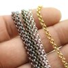 3,5 mm Round Rolo Chain for jewelry making, Gold Chain, Silver Chain, Brass Chain, Antique Coper, Antique Silver Chain, 100 cm