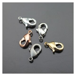 20 Brass Lobster Clasps 10 mm