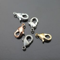 20 Brass Lobster Clasps 10 mm