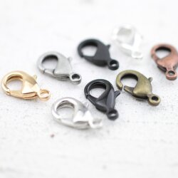 20 Brass Lobster Clasps 12 mm