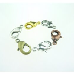 20 Brass Lobster Clasps 12 mm