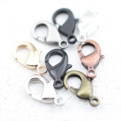 10 Brass Lobster Clasps 14 mm