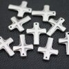 10 Cross Pendants 19x15 mm, Antique Silver