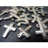 10 Cross Pendants 19x15 mm, Antique Silver