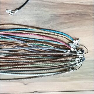 Geflochtene Lederkette, Strke 4 mm, 90 cm