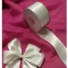 SATIN RIBBON 25 m x 50 mm (5 cm) gift cord, gift ribbon, dobble sided, white