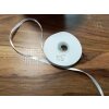 SATIN RIBBON 25 m x 6 mm gift cord, gift ribbon, dobble sided, white