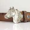 Antique Silver Belt buckle Horsehead, Western belt buckle