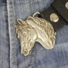 Antique Silver Belt buckle Horsehead, Western belt buckle