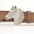 Antique Silver Belt buckle Horsehead, Western belt buckle